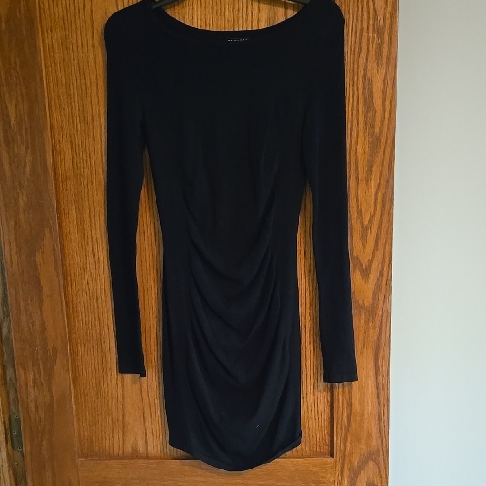 Express Elegant Black Sweater Long Sleeve Dress